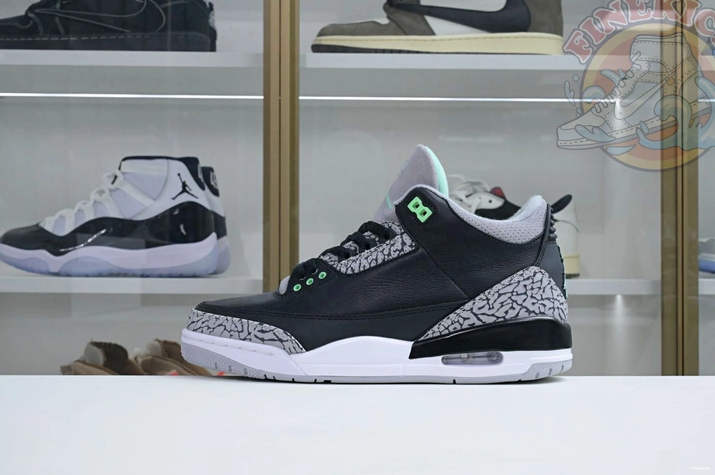 3 Jordan Air Green Glow 0226